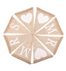 8 Pennants Mr & Mrs And Hearts Hessian Bunting
