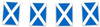 Scotland Rectangle Bunting 10m with 20 Flags - Scottish Saltire Party Decorations for Football Tournaments, Sporting Events, Match Day Celebrations, Indoor & Outdoor Use