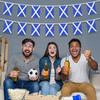 Scotland Rectangle Bunting 10m with 20 Flags - Scottish Saltire Party Decorations for Football Tournaments, Sporting Events, Match Day Celebrations, Indoor & Outdoor Use