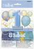 Pack of 8 First Birthday Blue Balloons 12" Latex Balloons