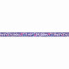 12ft Long Fold Foil Purple Birthday Blossoms Banner