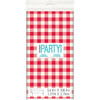 Red Gingham Rectangular Plastic Table Cover, 54"x108"