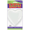 White Solid Heart Foil Balloon 18"