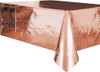 Rose Gold Foil Rectangular Plastic Table Cover, 54"x108"