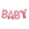Pink Baby Foil Letter Balloon Banner Kit, 14"