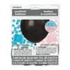 Black Giant Gender Reveal Latex Balloon with Confetti, 24"