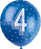 Pack of 5 Number 4 12" Latex Balloons