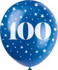 Pack of 5 Number 100 12" Latex Balloons