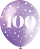 Pack of 5 Number 100 12" Latex Balloons