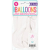 Pack of 5 Pink "Hello Baby" 12" Latex Balloons