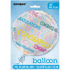 Bright Starburst Congratulations Round Foil Balloon 18"