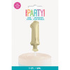 Gold Foil Number 1 Balloon Cake Topper 5"