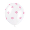 Pack of 6 Lovely Pink Dots 12" Latex Balloons