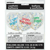 Pack of 6 Birthday Clear Latex Balloons with Bright Confetti 12"