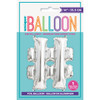 Silver Letter # Shaped Foil Balloon 14"