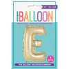 Gold Letter E Shaped Foil Balloon 14"