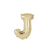 Gold Letter J Shaped Foil Balloon 14"