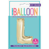 Gold Letter L Shaped Foil Balloon 14"