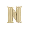 Gold Letter N Shaped Foil Balloon 14"