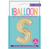 Gold Letter S Shaped Foil Balloon 14"