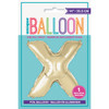 Gold Letter X Shaped Foil Balloon 14"