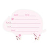 Pack of 8 Pink Floral Elephant Invitations - Baby Shower Celebration