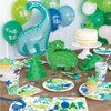 Pack of 8 Blue & Green Dinosaur 9oz Paper Cups