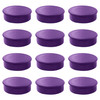 Pack of 36 Purple Coloured Round Flat Magnets - 24mm Whiteboard Notice Board Office Fridge