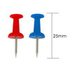 Pack of 30 Assorted Colour Push Pins in Hanging Case