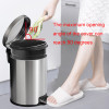 Silver Metal Wastebin 5L