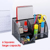 6 Compartment Wire Mesh Desktop Organiser