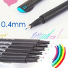 Pack of 24 Colour Art Drawing 0.4mm Fineliner Marker Pens