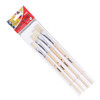 Pack of 4 Assorted Size Wooden Handle Bristle Artist Oil Painting Brushes