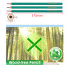 Pack of 12 7'' Flexible Sharpened Plastic Wood- Free HB Pencils with Eraser