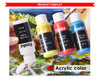 Pack of 18 Assorted Colour 60ml Acrylic Paint Pots