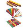 Pack of 100 Assorted Colour Wooden Craft Sticks 5.0 x 150mm