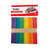 Pack of 50 Assorted Colour Craft Wooden Sticks 114 x 10 x 2mm