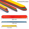 Pack of 50 Assorted Colour Craft Wooden Sticks 114 x 10 x 2mm