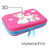 Unicorn Design 3D Embossed Pencil Case