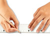 30cm Clear Acrylic Cutting Ruler with Steel Edge