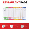 Pack of 10 63mm x 152mm Assorted Coloured Strip Restaurant Service Pads
