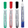 Pack of 4 White Board Refillable Assorted Colours Bullet Tip Markers