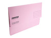 Pack of 10 Pink Card Premium Foolscap Document Wallets