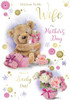 To My Wife Cute Teddy With Perfume Bottle Design Mother's Day Card