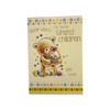 For Grandchildren Cute Teddy & Eggs Design Easter Card
