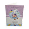 Soft Purple Colour Scattered Hearts Design Baby Boy Greeting Card