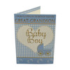 Birth Of New Baby Great Grandson Traditional Design Congratulations Card