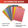 Janrax A4 Orange 80 Page Feint Ruled with Margin Exercise Book WF Paper with 225gsm Manilla Cover