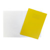 Janrax A4+ Yellow 48 Page Feint Ruled and Margin Exercise Book WF Paper with 225gsm Manilla Cover 240x340mm Workbook