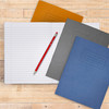 Pack of 10 Janrax 9x7" Assorted 80 Page Feint Ruled with Margin Exercise Books WF Paper with 225gsm Manilla Cover